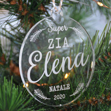 Carica l&#39;immagine nel visualizzatore di Gallery, Pallina di Natale &quot;Super&quot; in Plexiglass o Legno Personalizzata
